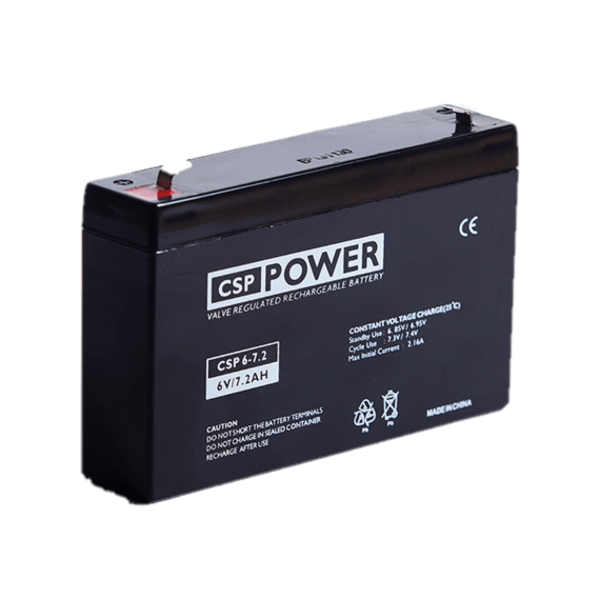 BATERIA SELADA 7.2Ah 6Vcc 